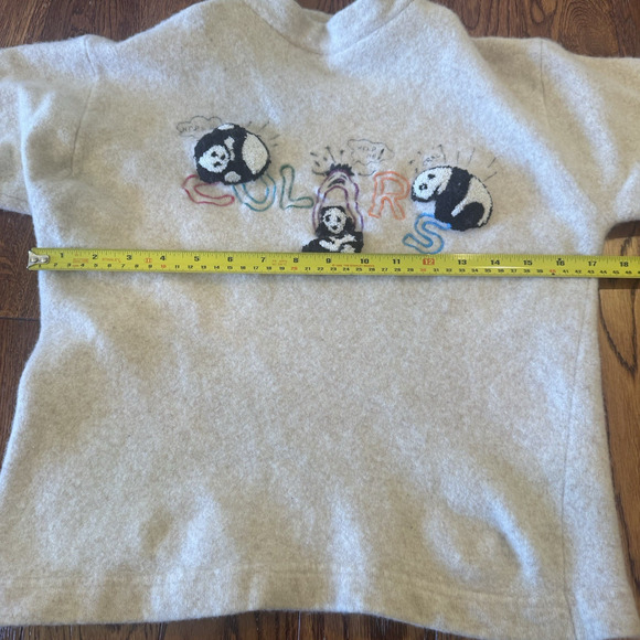 VTG United Colors of Benetton Womens 34" Lambswool Short Sweater 90's Panda - Picture 15 of 16